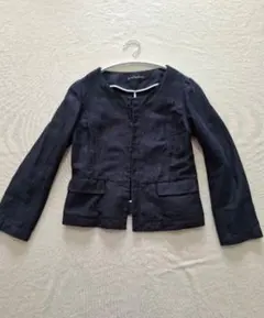 Green Label Relaxing ノーカラー　ジャケット 黒 M 夏用のサムネイル