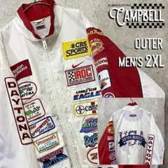 【激レア2XL☆EURO輸入90s】ナイキ 両面刺繍レーシングナイロンジャケット