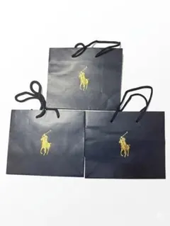 RALPH LAUREN ショップ袋 3枚セット ネイビー