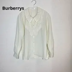 Burberrys 長袖 ブラウス 刺繍 エンブロイダリー パールホワイトのサムネイル