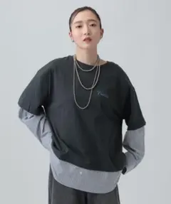 レプシィム♡ 布帛レイヤードBIGTEE