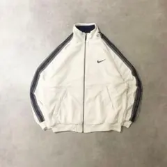 NIKE クロップド ジップジャケット M 白グレー ワンポイント - メルカリ