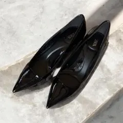 ZARA ブラック ポインテッドトゥ パンプス35