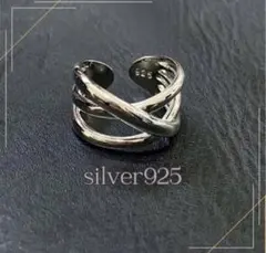 silver925 크로스 디자인 실버 링 오픈 링 유니섹스