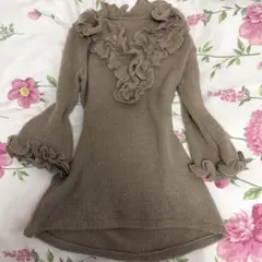 ニット チュニック 七分袖 フェアリーグランジ 森ガール