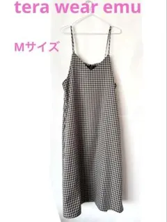 しまむら tera wear emuギンガムチェック キャミソールワンピース M