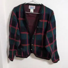Tally-Ho チェック柄 カーディガン PM
