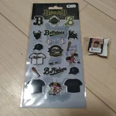 オリックス・バファローズ ぷっくりシール　宮城大弥ピンバッジ