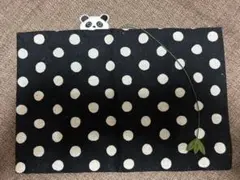 パンダ ブックカバー ドット柄