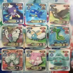 ポケモン 最強 列伝 3D シール 9枚セット。