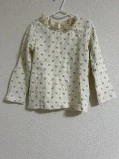 Tete a Tete 花柄フリル襟Tシャツ 100