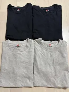 Hanes Beefy-T Tシャツ 黒×2 黒 グレー2 4枚セット　XLのサムネイル