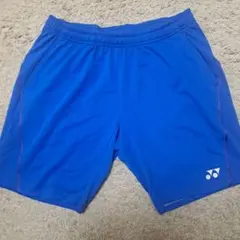 【超美品】YONEX テニス ハーフパンツ Oサイズ ブルーのサムネイル