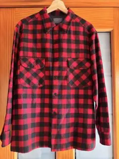 70's Pendleton 赤黒チェック ボードシャツ