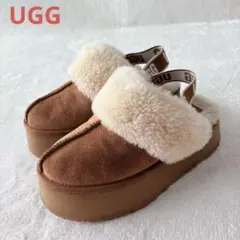 アグ UGG ファンケット 厚底 サンダル ムートン 25cm チェスナッツ