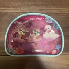 ディズニーリゾート　ポーチ　チップとデール　サニーサニーサマー