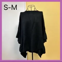 C09「新品」&LOVE LOVEブローチ付きポンチョニットプルオーバー QVC