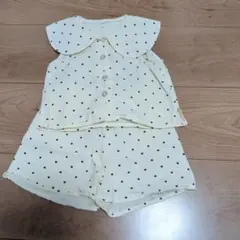 ベビー　セットアップ ハート柄 襟付き 80cm