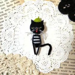 エキゾチックショートヘア　ブラック　ベレー帽　ハンドメイド　ブライス　猫