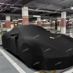 ベントレー フライングスパー用 伸縮 黒ストレッチ車体カバー 