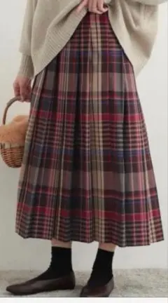 URBAN RESEARCH DOORS チェック柄プリーツスカート
