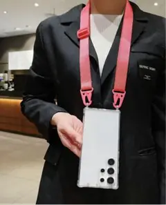 スマホショルダーストラップ ピンク 新品