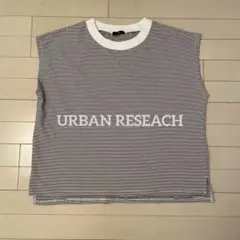 ITEM'S URBAN RESEARCH ストライプ ノースリーブ Tシャツ