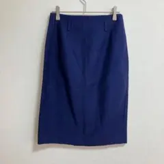 ナノユニバース ネイビー タイトスカート S 日本製　通勤・オフィスコーデに✨