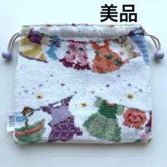【未使用近】FEILER フェイラー 巾着 洗濯物 洋服柄 洗濯柄