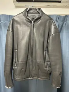 完全受注生産 EMMETIBR別注 （人工皮革）シングルライダースTECH02