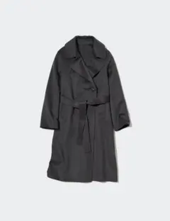 UNIQLO ダブルフェイスロングコート GRAY