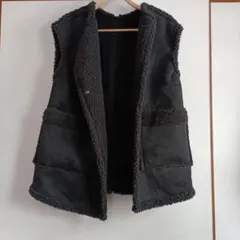 Kastane　カスタネ　リバーシブルボア×エコスウェードベスト　タグ付き新品