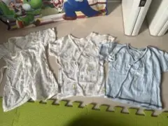 50 60 短肌着 コンビ 3セット 綿100％ メッシュ