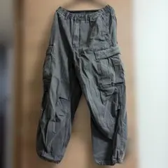 GU デニムスーパーワイドカーゴパンツ ブラック