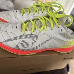 Nittaku 卓球用シューズ ホワイト/グレー/レッド