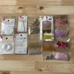 ビーズ・アクセサリー材料セット　使用品含む