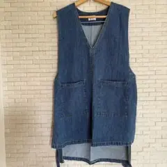 FREAK'S STORE フリークスストア　エプロンデニムワンピース　ベスト