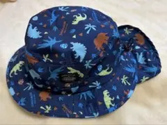 Kids Foret キッズ帽子 56cm 恐竜 ネイビー 日よけ UVカットのサムネイル