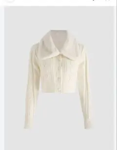 ウォニョン着用ニットカーディガン