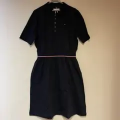 【新品】トミーヒルフィガー　 XL ブラウジングワンピース　濃紺　トリコロール