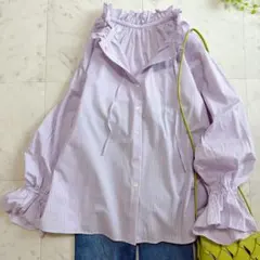 美品★25AW★SLOBE IENA タイプライターフリルカラーブラウス