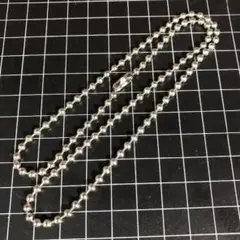 ニッケル製★３ｍｍX60cm★ネックレスボールチェーン