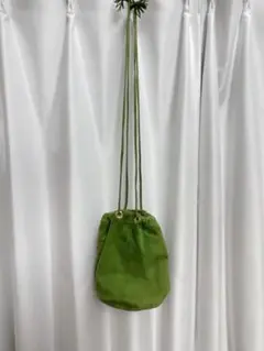 PRADA プラダ　巾着バッグ　スエード　ロゴ　型押し