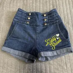 1回着用ziddyジディ　サイドファスナーデニムショートパンツ6900円　140