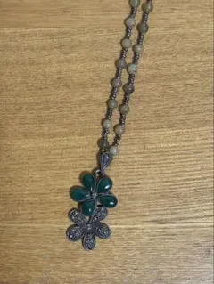 imac イマック シルバー925 フラワーネックレス マーカサイト 天然 刻印