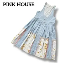 PINK HOUSE　パッチワーク　ボリュームギャザー　ジャンパースカート