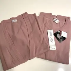 レナウン・ピンク系アンサンブルLサイズ 未使用品　ウール100%