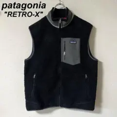 古着 レトロX フリース ボア ベスト ブラック 黒