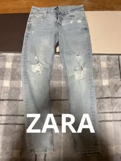 ZARA ダメージデニムパンツ USA 34
