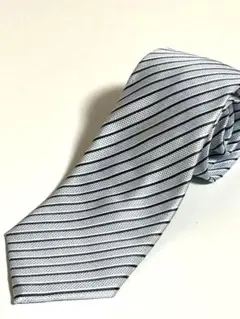 H*a様 【美品】ブリックハウス ネクタイ ライトブルー シルバー ストライプ東のサムネイル